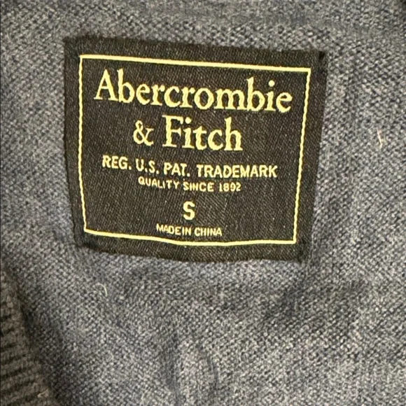Vintage Abercrombie & Fitch Wool Blend Sweater Men’s Size S Heather Blue Y2K - Picture 2 of 5